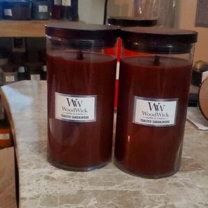 Woodwick Toasted Sandalwood 18.6 oz. Madison Jar